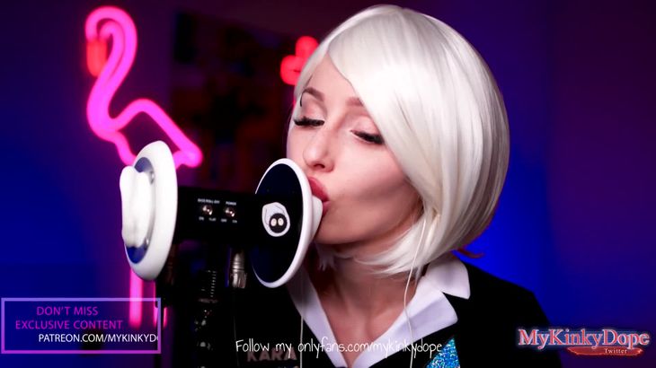 MyKinkyDope ASMR在线视频：底特律变人Cos舔耳舌钉触发音效