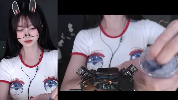 夏茉ASMR助眠视频在线播放：大眼睛道具与自然音浪沉浸体验