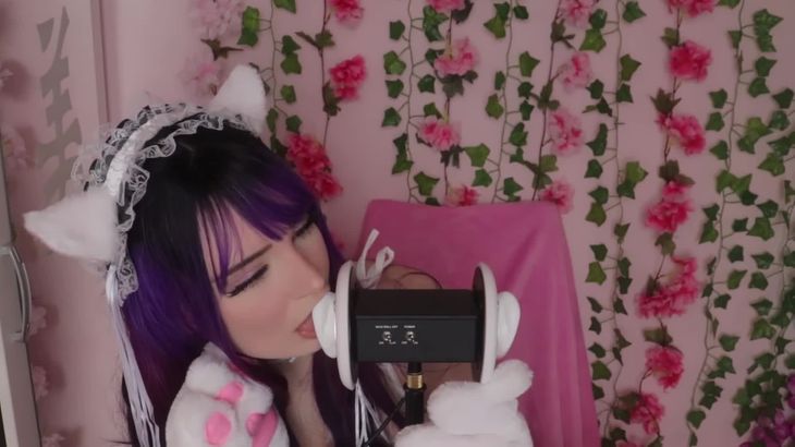 ASMR主播Lealolly猫咪扮演视频在线播放-吃耳朵舔耳音助眠哄睡