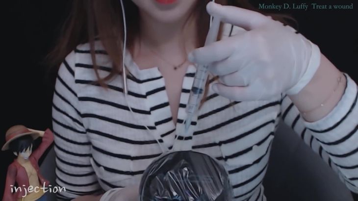 尹海君ASMR角色扮演视频在线播放：루피 상처치료韩语耳语疗愈