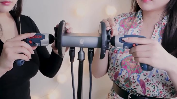 ASMR主播Fixing Your Ears沉浸式工具音效疗愈视频在线播放 | 电钻·套筒扳手·双耳覆盖