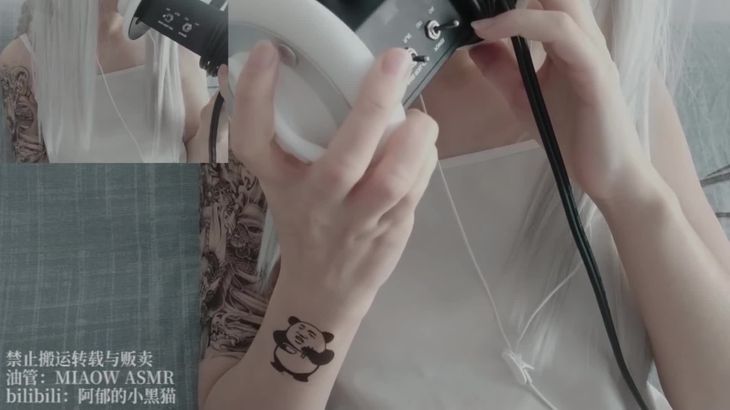 阿郁的小黑猫ASMR口腔音助眠视频在线播放_沉浸式双耳3Dio设备收录