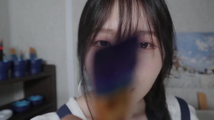 Mongsilunnie ASMR学校美术老师情境剧在线播放 - 脸部绘画与耳语放松